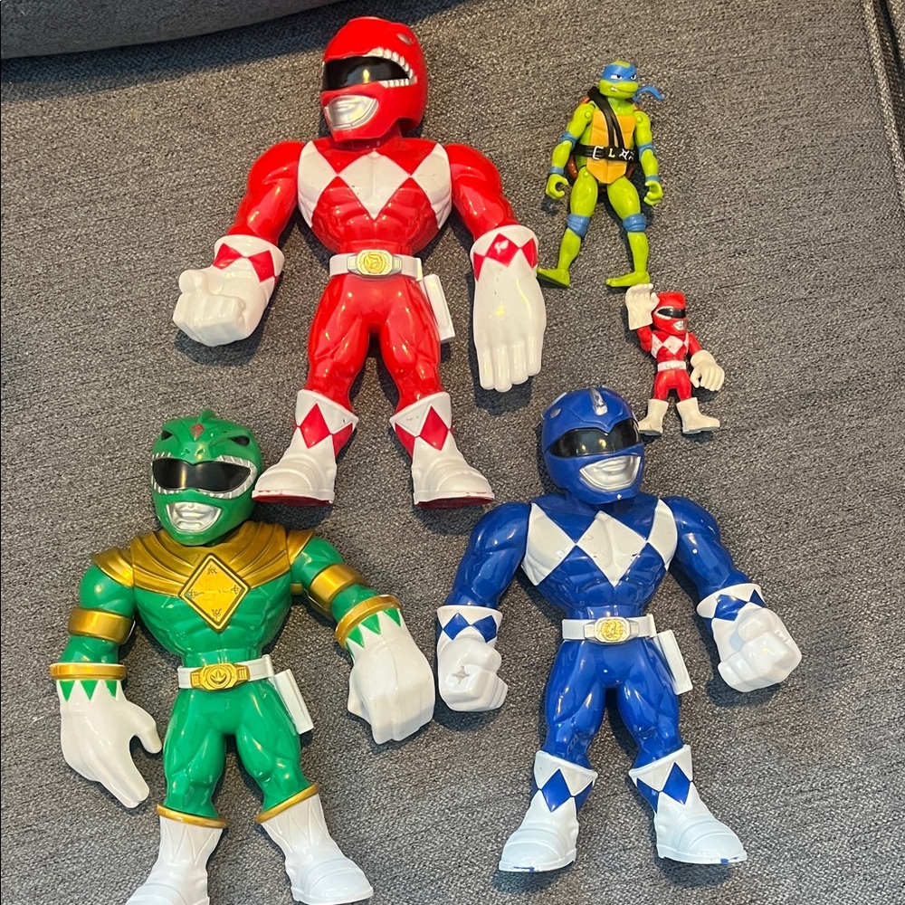 Power Rangers Action Figure Set - Red, Green, Blue